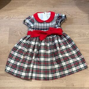 Charter Club Plaid Dress with Red Collar and Bow